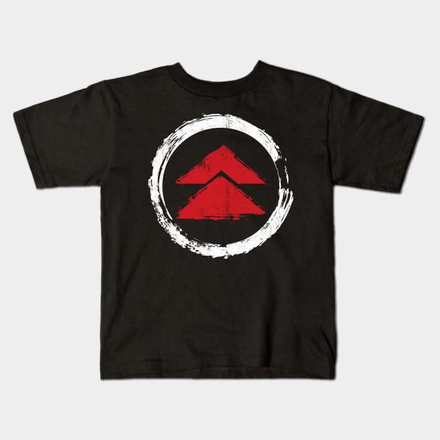 Tsushima Ghost logo Kids T-Shirt by wookiemike